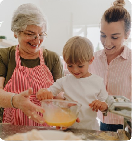 Enjoying family time